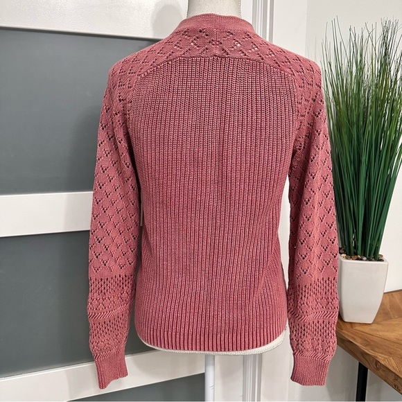 Sundance Pink Knit Button Front Cardigan SZ XS Feminine Breathable Cotton EUC - Picture 9 of 9